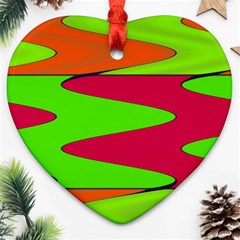 Wavy Design                                                                        			ornament (heart) by LalyLauraFLM