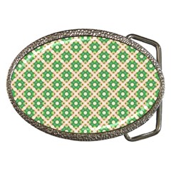 Crisscross Pastel Green Beige Belt Buckles