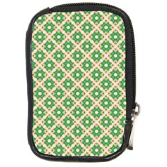 Crisscross Pastel Green Beige Compact Camera Cases