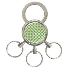 Crisscross Pastel Green Beige 3-Ring Key Chains