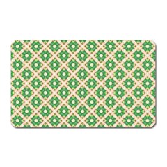 Crisscross Pastel Green Beige Magnet (rectangular) by BrightVibesDesign