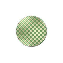 Crisscross Pastel Green Beige Golf Ball Marker (10 pack)