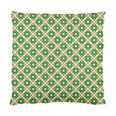 Crisscross Pastel Green Beige Standard Cushion Case (two Sides) by BrightVibesDesign