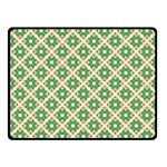 Crisscross Pastel Green Beige Fleece Blanket (Small) 50 x40  Blanket Front