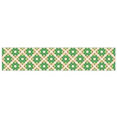 Crisscross Pastel Green Beige Flano Scarf (Small) 