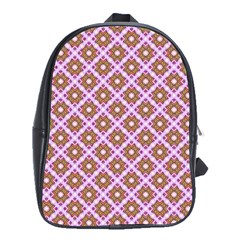 Crisscross Pastel Pink Yellow School Bags (xl)  by BrightVibesDesign