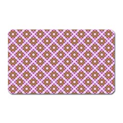 Crisscross Pastel Pink Yellow Magnet (rectangular) by BrightVibesDesign