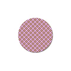 Crisscross Pastel Pink Yellow Golf Ball Marker (4 Pack) by BrightVibesDesign