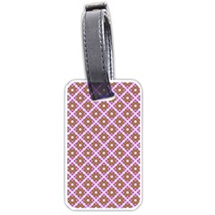 Crisscross Pastel Pink Yellow Luggage Tags (one Side)  by BrightVibesDesign