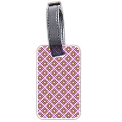 Crisscross Pastel Pink Yellow Luggage Tags (two Sides) by BrightVibesDesign