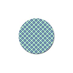 Crisscross Pastel Turquoise Blue Golf Ball Marker by BrightVibesDesign