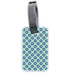 Crisscross Pastel Turquoise Blue Luggage Tags (two Sides) by BrightVibesDesign