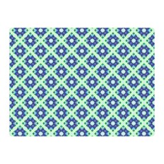 Crisscross Pastel Turquoise Blue Double Sided Flano Blanket (mini)  by BrightVibesDesign