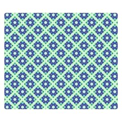 Crisscross Pastel Turquoise Blue Double Sided Flano Blanket (small)  by BrightVibesDesign