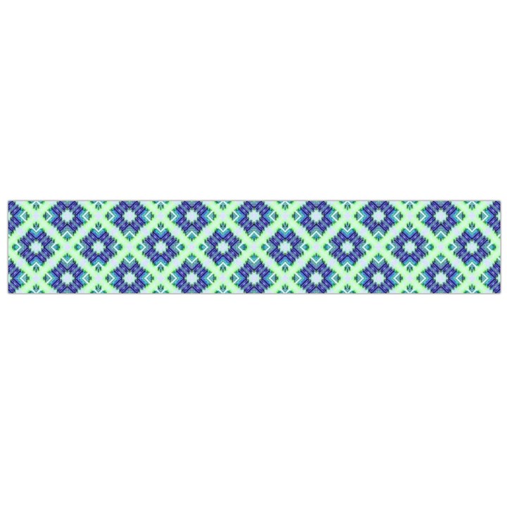 Crisscross Pastel Turquoise Blue Flano Scarf (Large) 