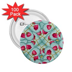 Love Motif Pattern Print 2 25  Buttons (100 Pack) 