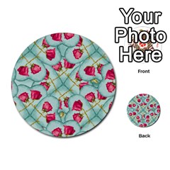 Love Motif Pattern Print Multi-purpose Cards (round)  by dflcprints