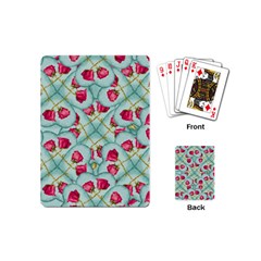 Love Motif Pattern Print Playing Cards (mini) 