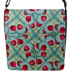 Love Motif Pattern Print Flap Messenger Bag (s) by dflcprints