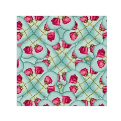 Love Motif Pattern Print Small Satin Scarf (square)