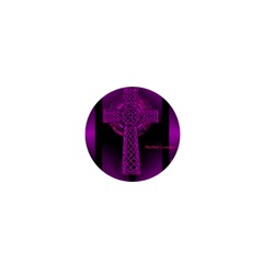 Purple Celtic Cross 1  Mini Buttons by morbidcouture