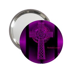 Purple Celtic Cross 2 25  Handbag Mirrors by morbidcouture