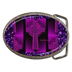 Purple Celtic Cross Belt Buckles