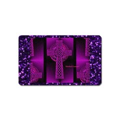 Purple Celtic Cross Magnet (name Card) by morbidcouture