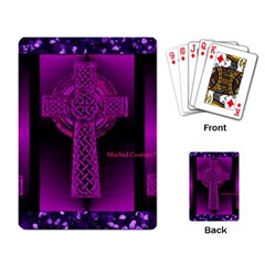 Purple Celtic Cross Playing Card