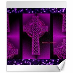 Purple Celtic Cross Canvas 8  X 10  by morbidcouture