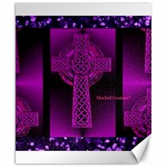 Purple Celtic Cross Canvas 20  X 24   by morbidcouture