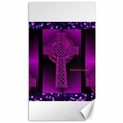 Purple Celtic Cross Canvas 40  X 72   by morbidcouture