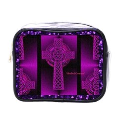 Purple Celtic Cross Mini Toiletries Bags by morbidcouture