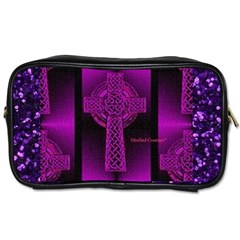 Purple Celtic Cross Toiletries Bags by morbidcouture