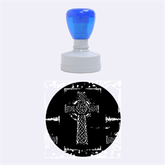 Purple Celtic Cross Rubber Round Stamps (medium) by morbidcouture