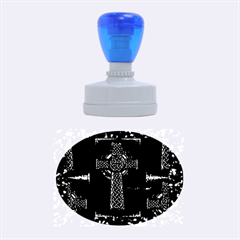 Purple Celtic Cross Rubber Oval Stamps by morbidcouture