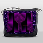 Purple Celtic Cross Messenger Bags Front