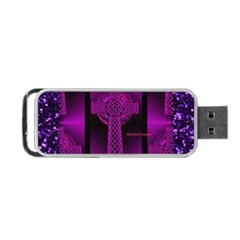 Purple Celtic Cross Portable Usb Flash (one Side) by morbidcouture