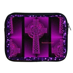 Purple Celtic Cross Apple Ipad 2/3/4 Zipper Cases by morbidcouture