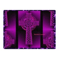 Purple Celtic Cross Double Sided Flano Blanket (mini)  by morbidcouture