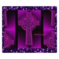 Purple Celtic Cross Double Sided Flano Blanket (small)  by morbidcouture