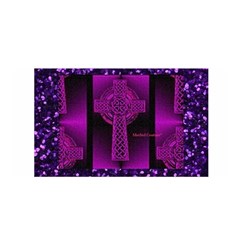 Purple Celtic Cross Satin Wrap by morbidcouture