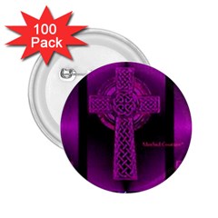 Purple Celtic Cross 2 25  Buttons (100 Pack) 