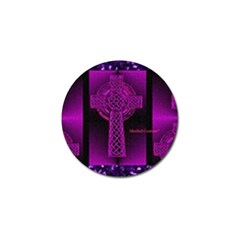 Purple Celtic Cross Golf Ball Marker by morbidcouture