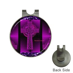 Purple Celtic Cross Hat Clips With Golf Markers by morbidcouture