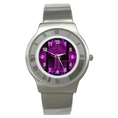 Purple Celtic Cross Stainless Steel Watch by morbidcouture