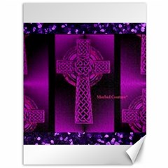 Purple Celtic Cross Canvas 36  X 48   by morbidcouture