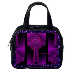 Purple Celtic Cross Classic Handbags (one Side) by morbidcouture