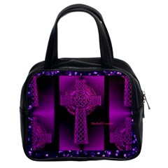 Purple Celtic Cross Classic Handbags (2 Sides) by morbidcouture