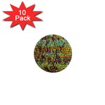 Multicolored Digital Grunge Print 1  Mini Magnet (10 pack)  Front